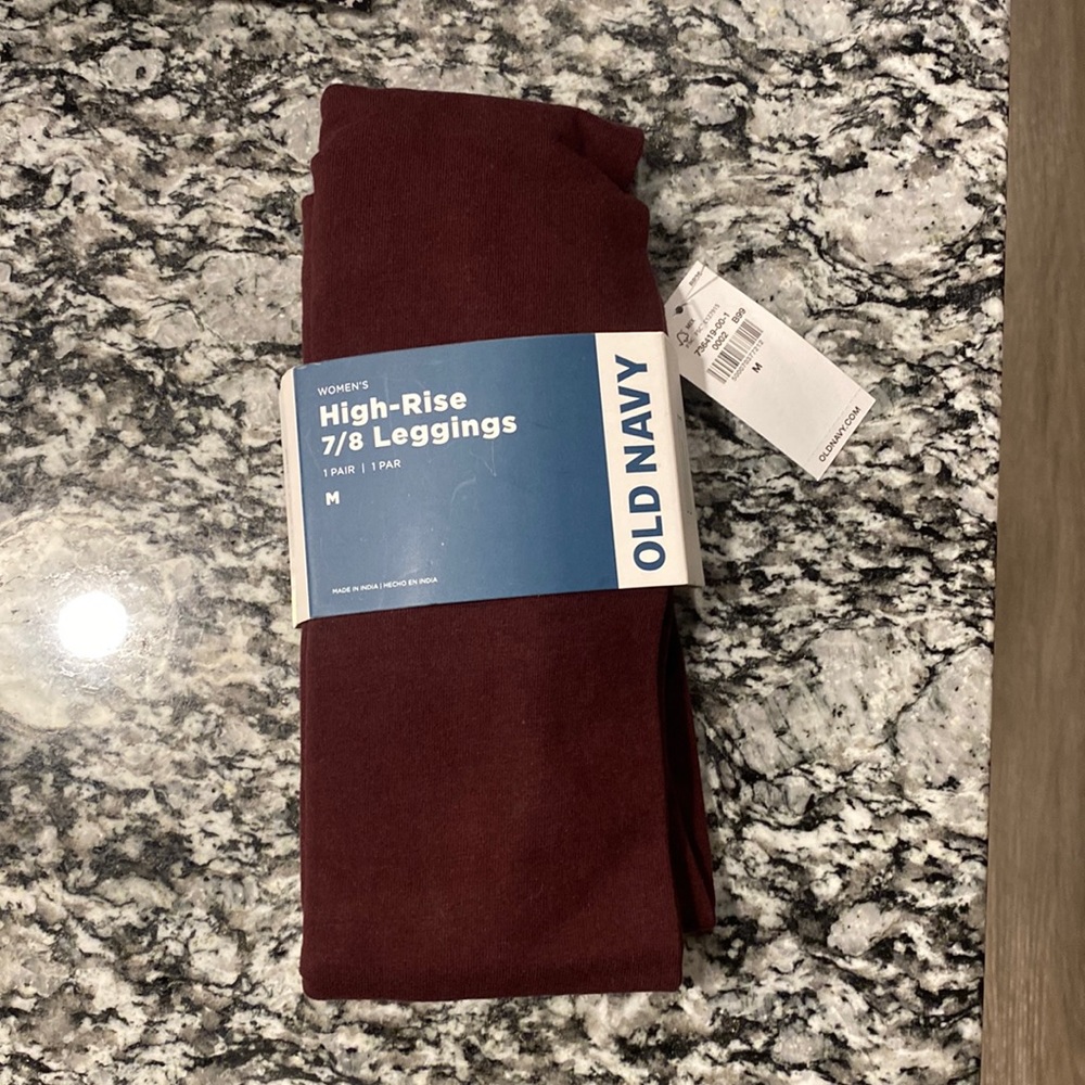 Maroon old navy 7/8 leggings